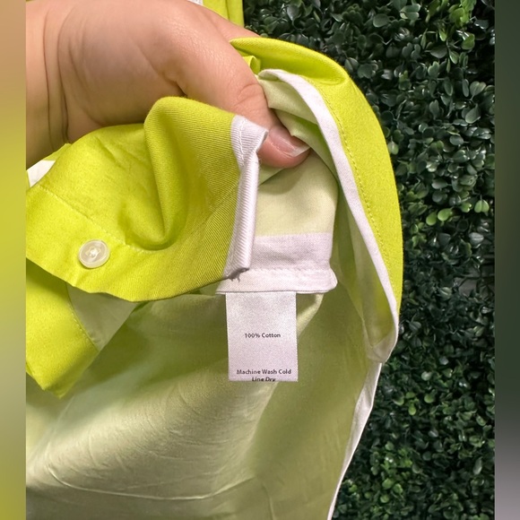 (A74) NWT The Knit | Zoe Button down In Lime - Picture 10 of 10